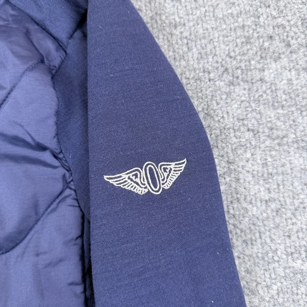 RLX Ralph Lauren Hybrid Wool Full Zip Jacket Mens M Blue Olympic Club Golf